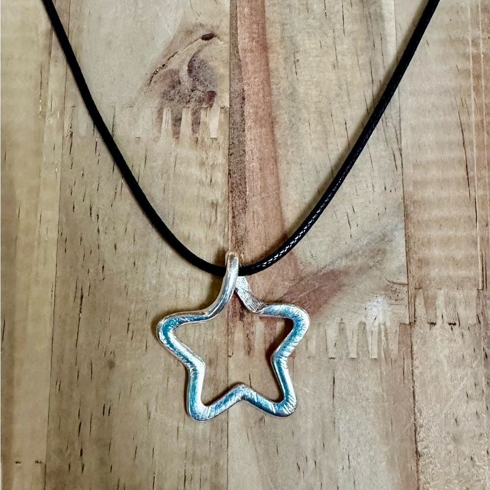 Silver Stainless SteelStar Pendant Necklace